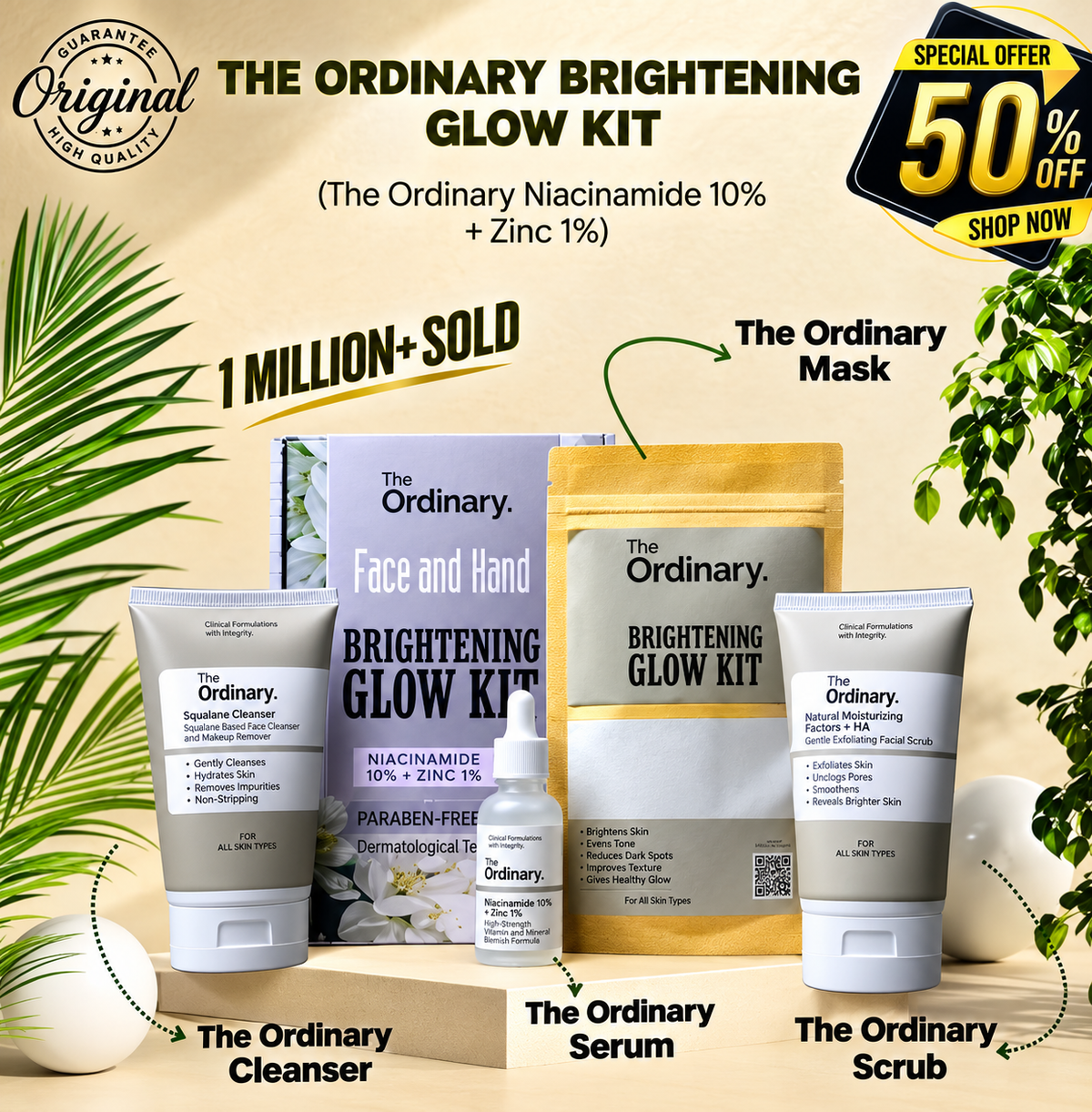 Face & Glow Brightening 4 in 1 Kit.🌿